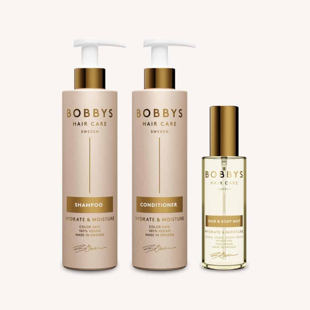 hydrate schampo balsam 250 + hydrate mist produktbild